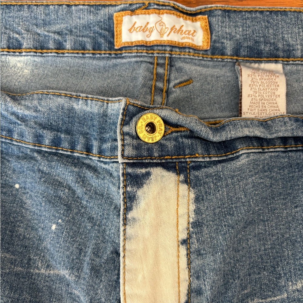 Y2K RARE BABY PHAT ACID WASH JEANS - Picture 5 of 13